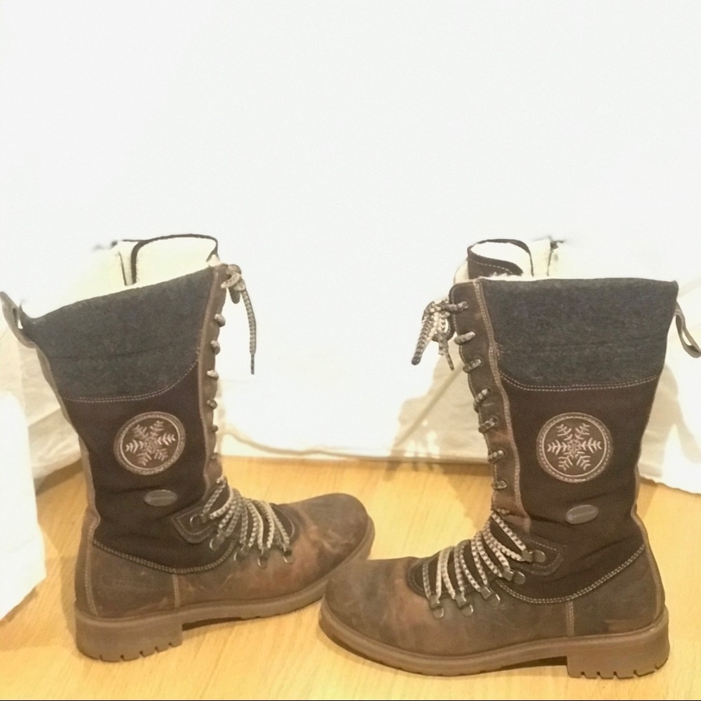 Eric Michael- lace up winter combat boots